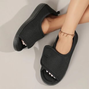 Sandales personnalisées confortables à bout ouvert pour diabétiques